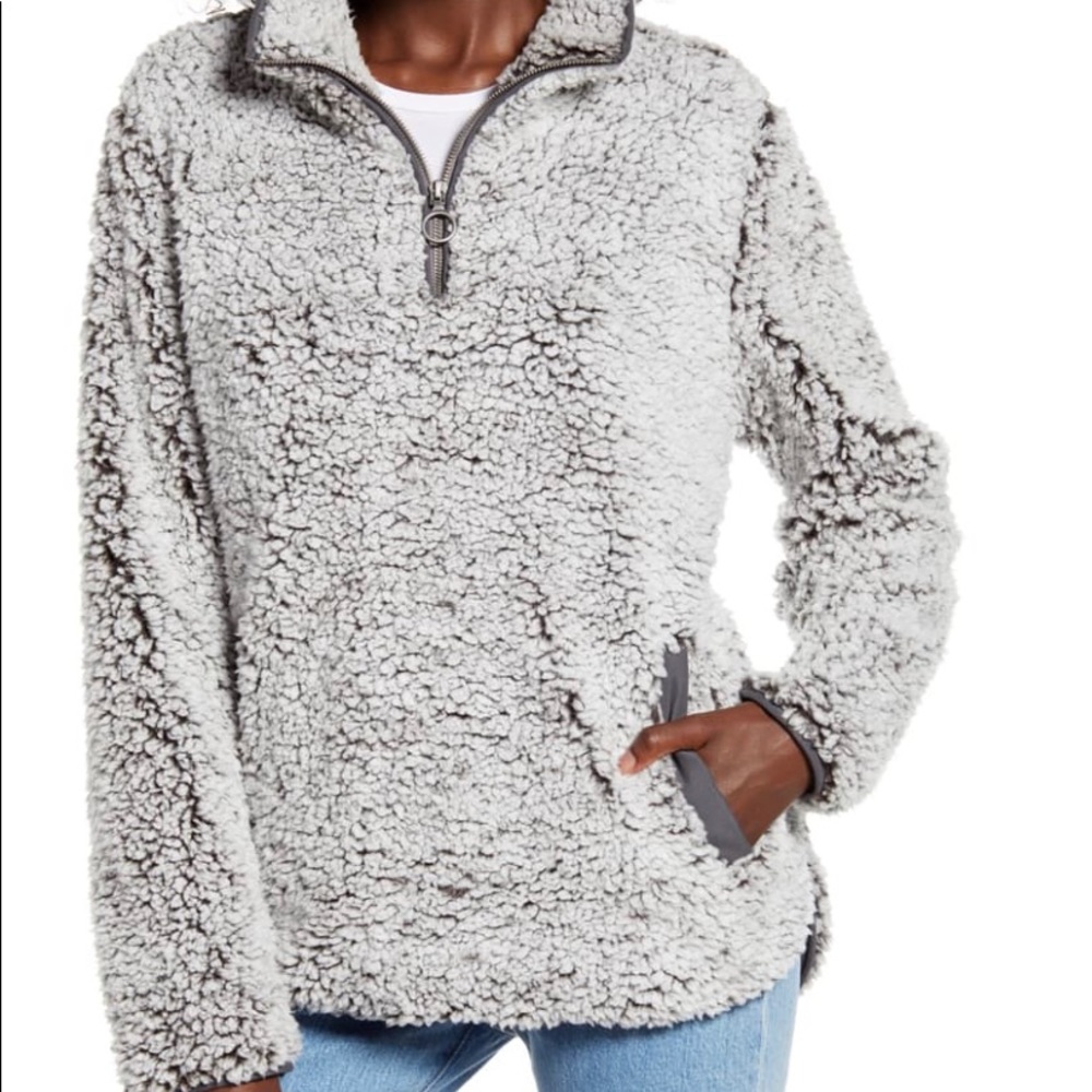 sherpa pullover jacket